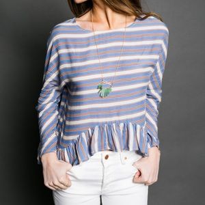 Bishop + Young Ruffle Crop Top